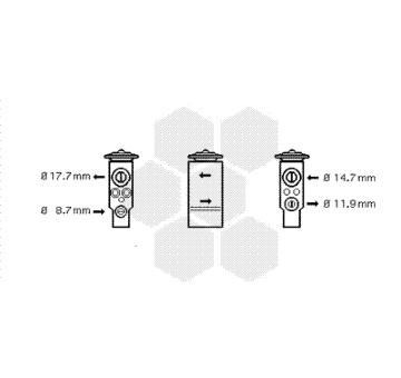 Expanzní ventil, klimatizace VAN WEZEL 40001350