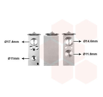 Expanzní ventil, klimatizace VAN WEZEL 40001355