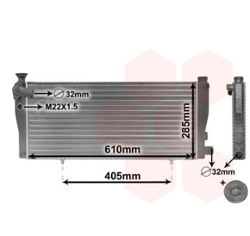 Chladič, chlazení motoru VAN WEZEL 40002099