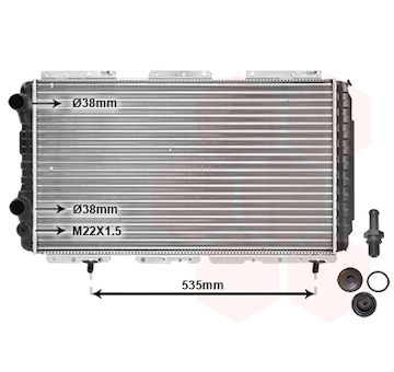 Chladič, chlazení motoru VAN WEZEL 40002147