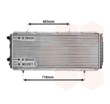 Chladič, chlazení motoru VAN WEZEL 40002151