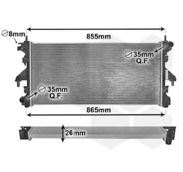 Chladič, chlazení motoru VAN WEZEL 40002309