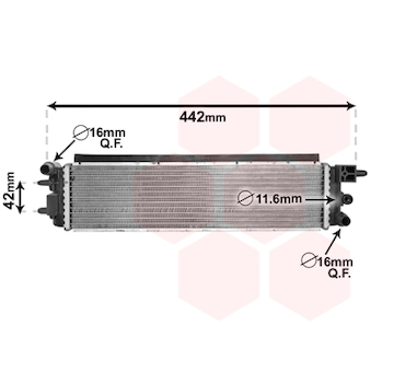 Chladič, chlazení motoru VAN WEZEL 40002381