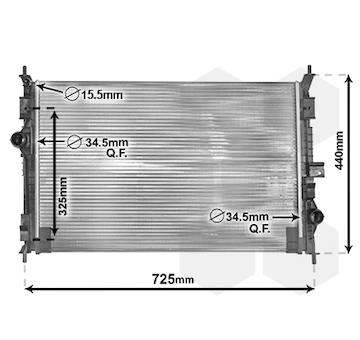 Chladič, chlazení motoru VAN WEZEL 40002386