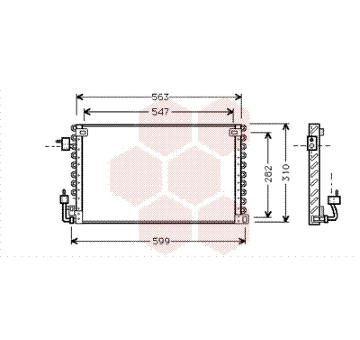 Kondenzátor, klimatizace VAN WEZEL 40005180
