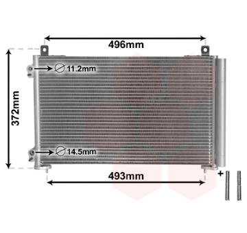 Kondenzátor, klimatizace VAN WEZEL 40005258