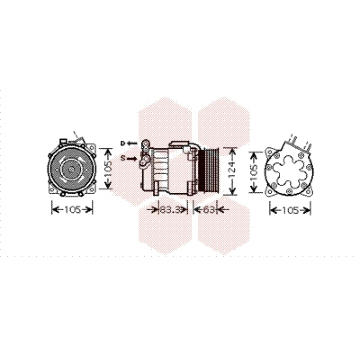 Kompresor, klimatizace VAN WEZEL 4000K306