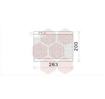Výparník, klimatizace VAN WEZEL 4000V351