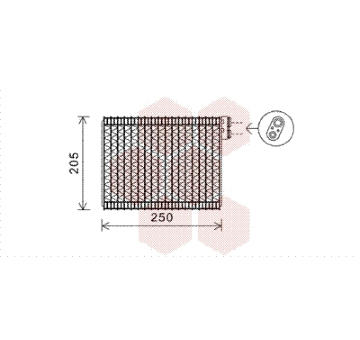 Výparník, klimatizace VAN WEZEL 4000V352