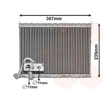 Výparník, klimatizace VAN WEZEL 4000V401