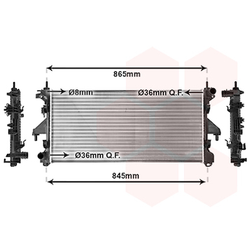 Chladič, chlazení motoru VAN WEZEL 40012305