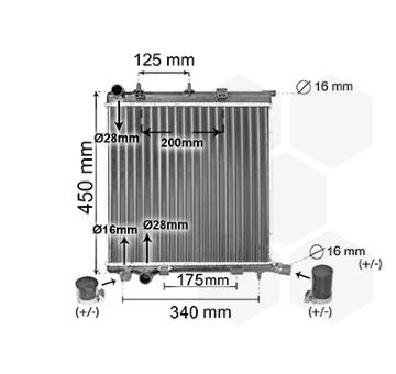 Chladič, chlazení motoru VAN WEZEL 40012368