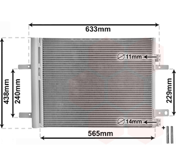 Kondenzátor, klimatizace VAN WEZEL 40015700