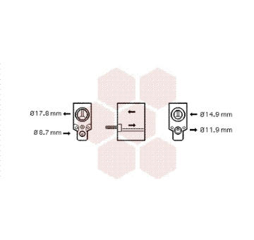 Expanzní ventil, klimatizace VAN WEZEL 43001333