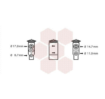 Expanzný ventil klimatizácie VAN WEZEL 43001334