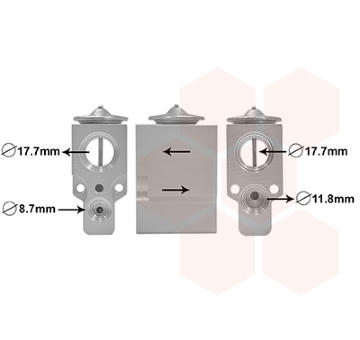 Expanzní ventil, klimatizace VAN WEZEL 43001488