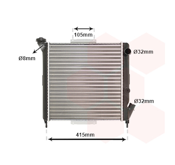 Chladič, chlazení motoru VAN WEZEL 43002063