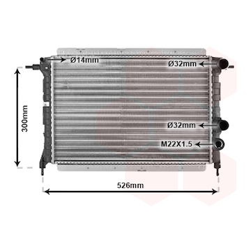 Chladič, chlazení motoru VAN WEZEL 43002065