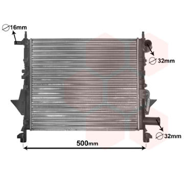 Chladič, chlazení motoru VAN WEZEL 43002217