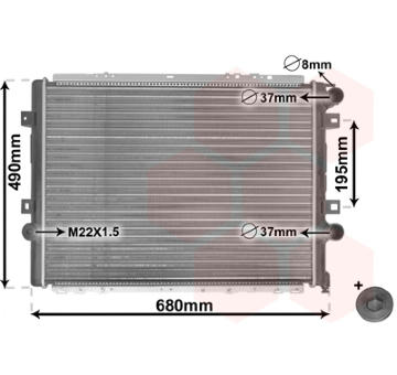 Chladič, chlazení motoru VAN WEZEL 43002264