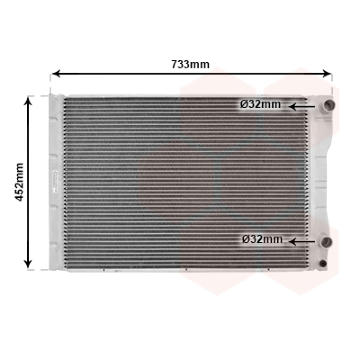 Chladič, chlazení motoru VAN WEZEL 43002293