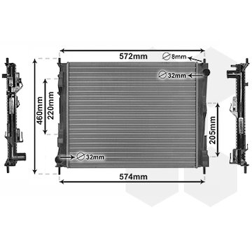 Chladič, chlazení motoru VAN WEZEL 43002375