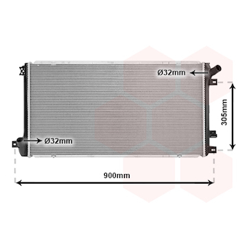 Chladič, chlazení motoru VAN WEZEL 43002408