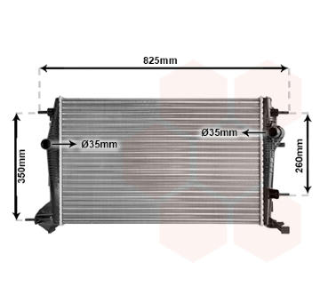 Chladič, chlazení motoru VAN WEZEL 43002414