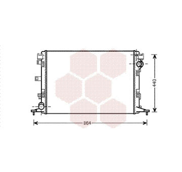 Chladič, chlazení motoru VAN WEZEL 43002420
