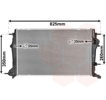 Chladič, chlazení motoru VAN WEZEL 43002616