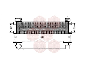 Olejový chladič, motorový olej VAN WEZEL 43003289