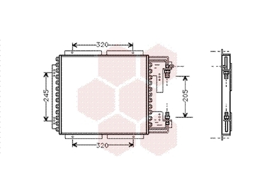 Kondenzátor, klimatizace VAN WEZEL 43005187