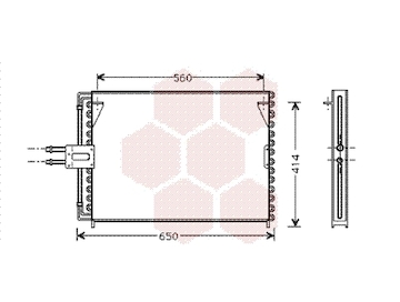 Kondenzátor, klimatizace VAN WEZEL 43005189
