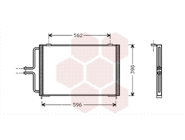 Kondenzátor, klimatizace VAN WEZEL 43005236