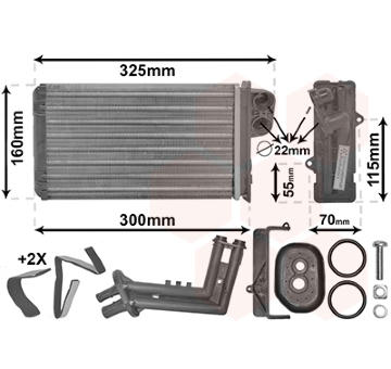 Výměník tepla, vnitřní vytápění VAN WEZEL 43006227