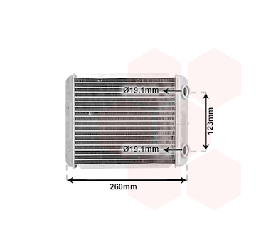 Výměník tepla, vnitřní vytápění VAN WEZEL 43006344