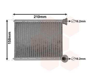 Výměník tepla, vnitřní vytápění VAN WEZEL 43006629