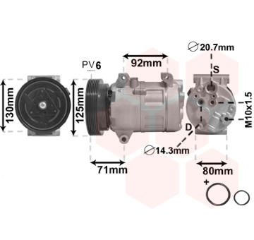 Kompresor, klimatizace VAN WEZEL 4300K103