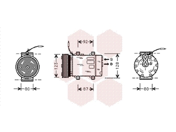 Kompresor, klimatizace VAN WEZEL 4300K243