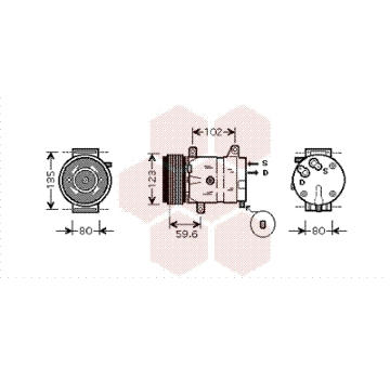 Kompresor, klimatizace VAN WEZEL 4300K345
