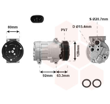 Kompresor, klimatizace VAN WEZEL 4300K369