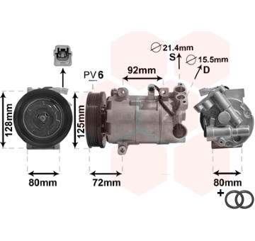 Kompresor, klimatizace VAN WEZEL 4300K489