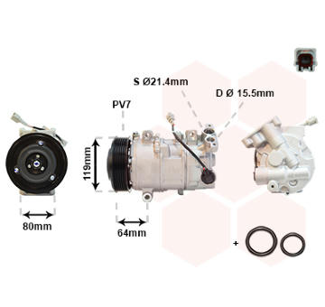 Kompresor, klimatizace VAN WEZEL 4300K492