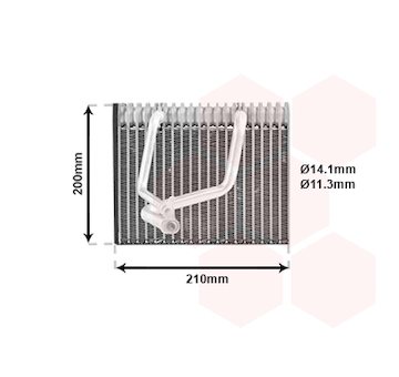 Výparník, klimatizace VAN WEZEL 4300V173