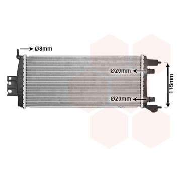 Chladič, chlazení motoru VAN WEZEL 43012716