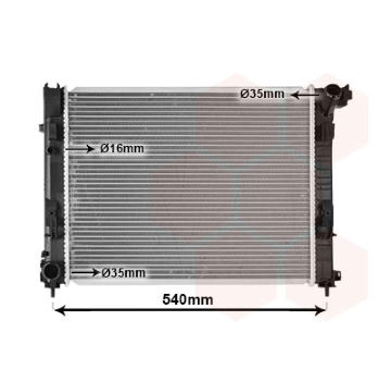 Chladič motora VAN WEZEL 43012724