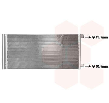 Kondenzátor klimatizácie VAN WEZEL 43015709
