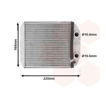 Výměník tepla, vnitřní vytápění VAN WEZEL 43016701