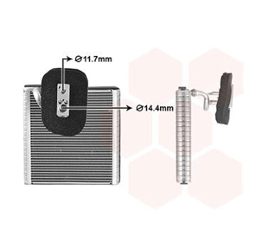 Výparník, klimatizace VAN WEZEL 4301V703