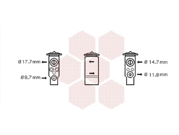 Expanzní ventil, klimatizace VAN WEZEL 47001057